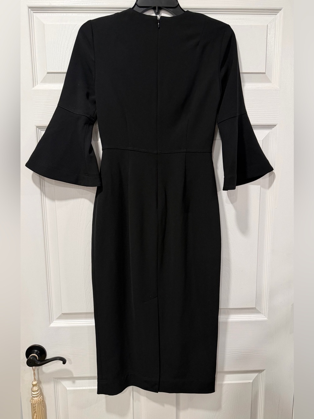 NWOT A.L.C. Classic Size 2 LBD Black Bell-Sleeve Sheath Midi Cocktail Dress